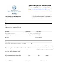 Appointment Application Form - California