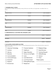 Appointment Application Form - California, Page 3