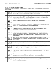 Appointment Application Form - California, Page 5