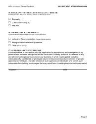 Appointment Application Form - California, Page 7