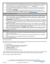 Labor Standards Complaint Form - Colorado, Page 2