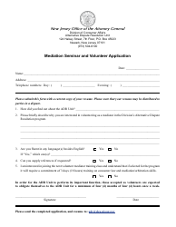 Document preview: Mediation Seminar and Volunteer Application - New Jersey