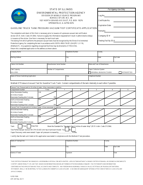 Form IL532-1626 (APC437)  Printable Pdf
