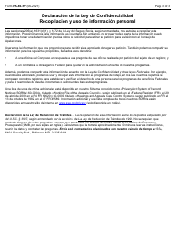 Formulario HA-86 SP Solicitud Para Retirar Una Peticion Para Revision Con El Consejo De Apelaciones (Spanish), Page 3