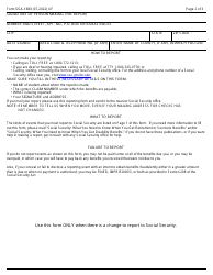 Form SSA-1383 Student Reporting Form, Page 2