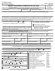 Document preview: Form HA-501 Request for Hearing by Administrative Law Judge