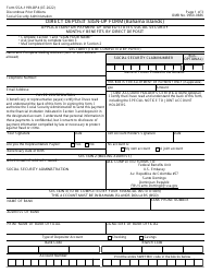 Document preview: Form SSA-1199-OP4 Direct Deposit Sign-Up Form (Bahama Islands)