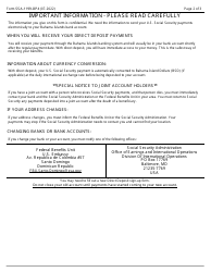 Form SSA-1199-OP4 Direct Deposit Sign-Up Form (Bahama Islands), Page 2