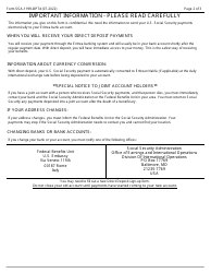 Form SSA-1199-OP74 Direct Deposit Sign-Up Form (Eritrea), Page 2