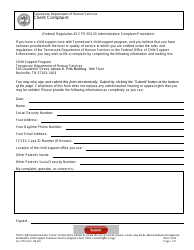 Form HS-2755 &quot;Client Complaint&quot; - Tennessee