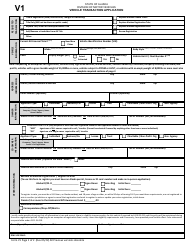 Form V1 Vehicle Transaction Application - Alaska
