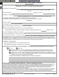 AE Form 690-70B Employment Contract (English/German)