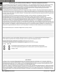 AE Form 690-70C Employment Contract - Childcare Centers (English/German), Page 2