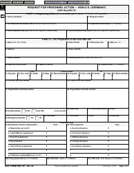 AE Form 690-70F Request for Personnel Action - Non-U.S. (Germany)