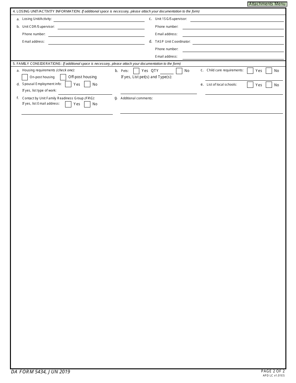 Da Form 5434 Fill Out And Sign Printable Pdf Template 0579