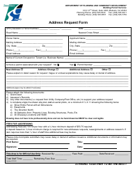 Document preview: Address Request Form - Stanislaus County, California