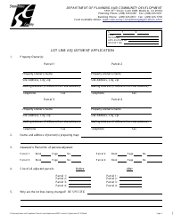 Lot Line Adjustment Application - Stanislaus County, California, Page 3