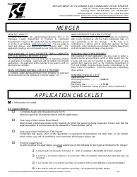 Merger Application - Stanislaus County, California