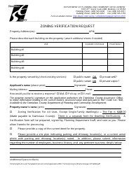 Document preview: Zoning Verification Request - Stanislaus County, California