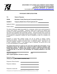 Renewal Application for Temporary Mobile Home - Care for Family Member - Stanislaus County, California, Page 2