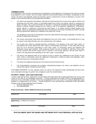 Renewal Application for Temporary Mobile Home - Care for Family Member - Stanislaus County, California, Page 3