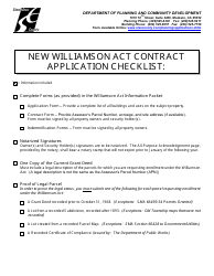Document preview: New Williamson Act Contract Application - County of Stanislaus, California
