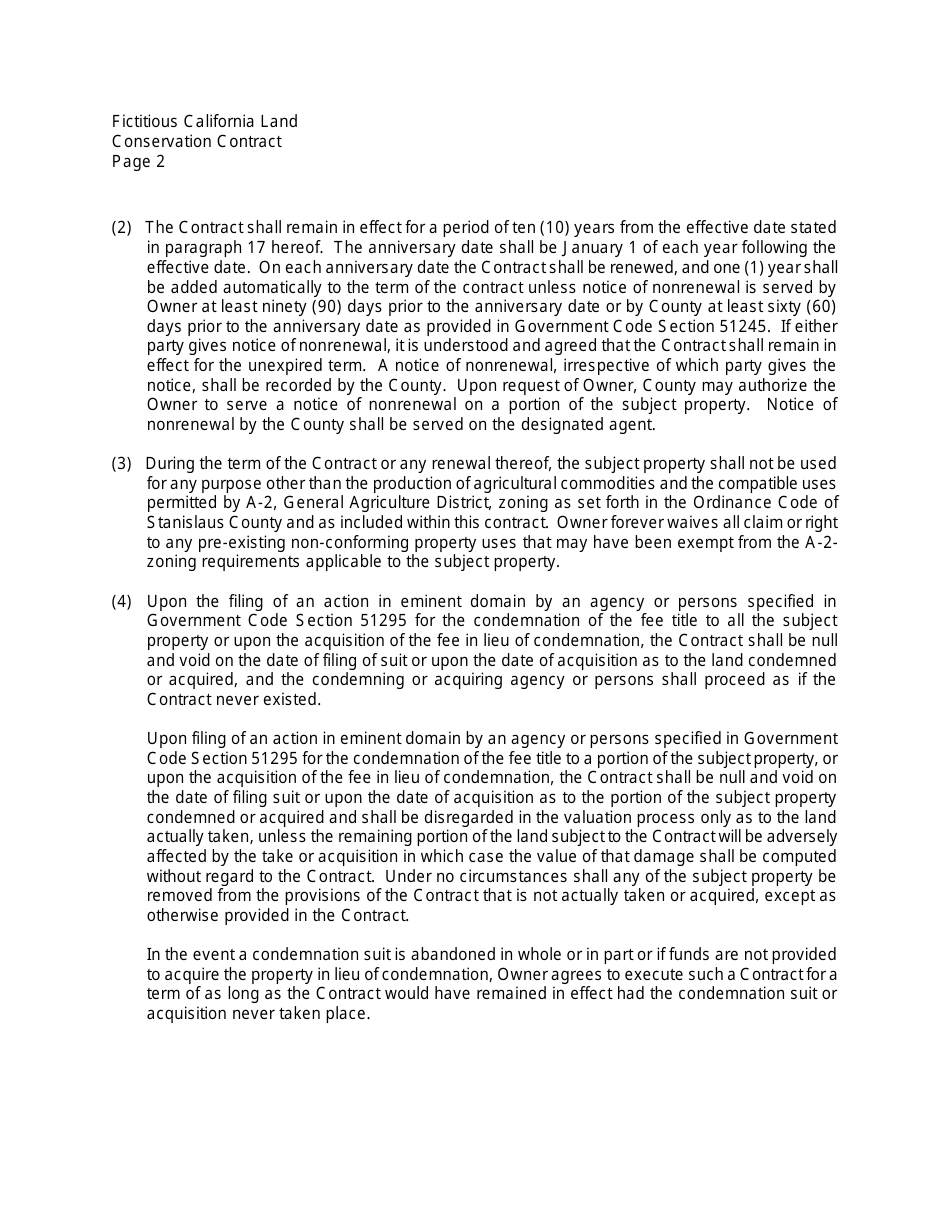 New Williamson Act Contract Application - County of Stanislaus, California, Page 15