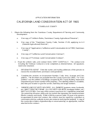 New Williamson Act Contract Application - County of Stanislaus, California, Page 5