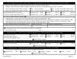 Employee Benefit Enrollment Form - Stanislaus County, California, Page 3