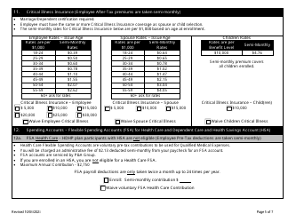 Employee Benefit Enrollment Form - Stanislaus County, California, Page 5