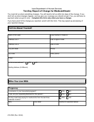 Form 470-5590 Ten-Day Report of Change for Medicaid/Hawki - Iowa