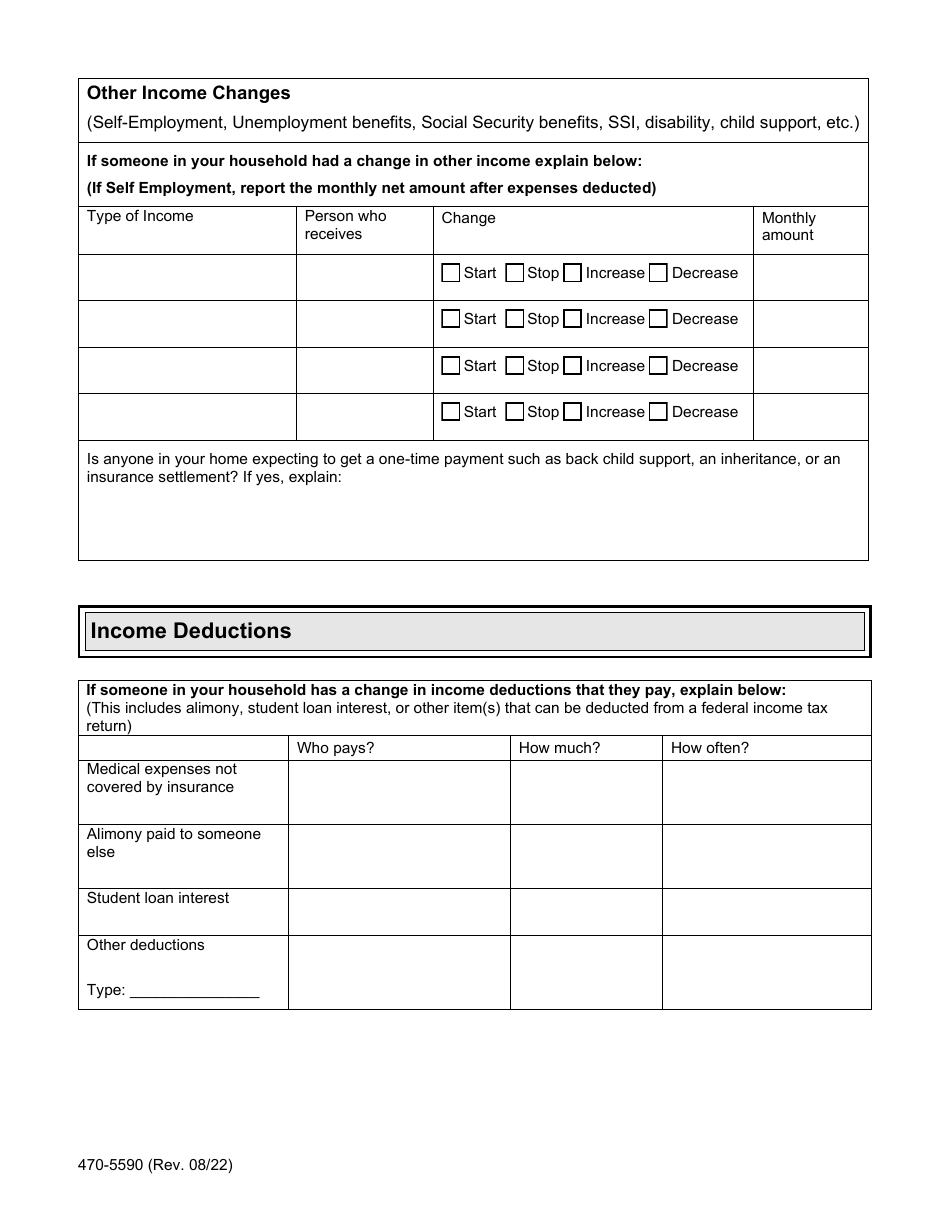 Form 470-5590 Ten-Day Report of Change for Medicaid / Hawki - Iowa, Page 4