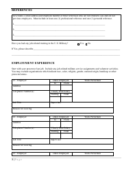 Employment Application - City of Scranton, Pennsylvania, Page 3