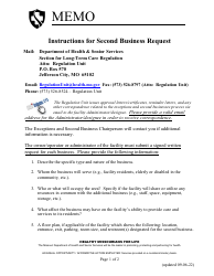 Document preview: Instructions for Second Business Request - Missouri