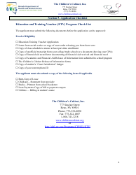 Education and Training Voucher (Etv) Program Application - Children&#039;s Cabinet - Nevada, Page 4