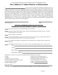 Education and Training Voucher (Etv) Program Application - Children&#039;s Cabinet - Nevada, Page 6