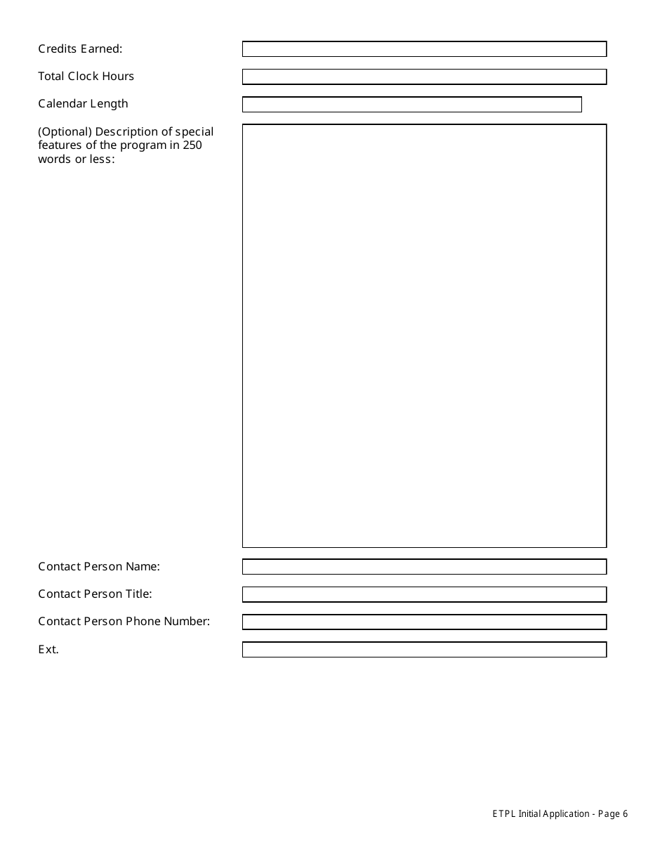 Eligible Training Provider List Initial Application Packet - New Jersey, Page 7