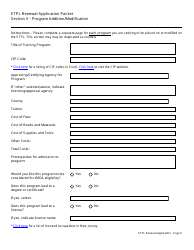 Eligible Training Provider List Renewal Application Packet - New Jersey, Page 7