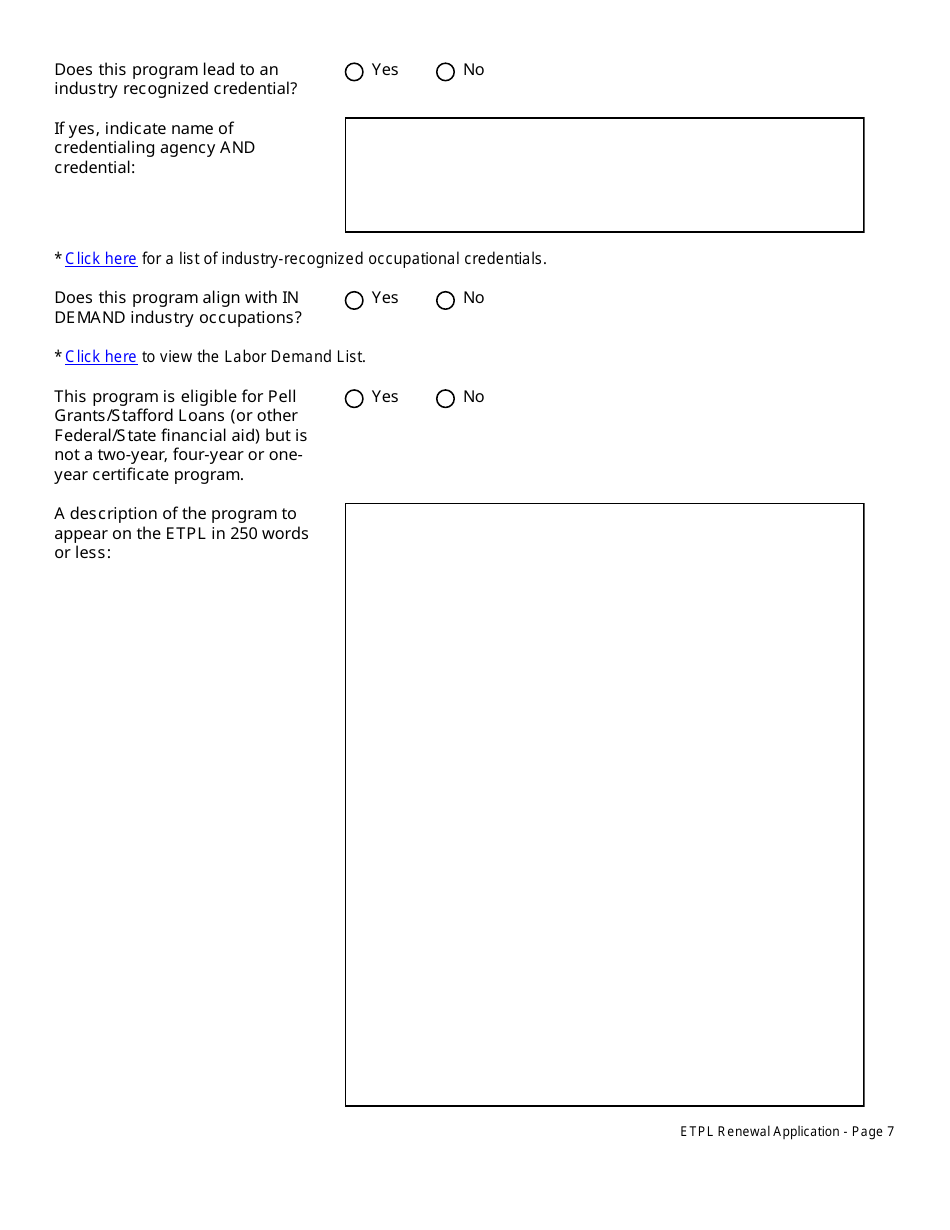 Eligible Training Provider List Renewal Application Packet - New Jersey, Page 8