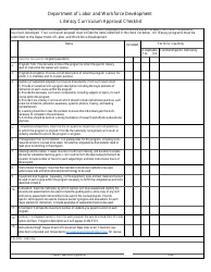 Document preview: Literacy Curriculum Approval Checklist - New Jersey