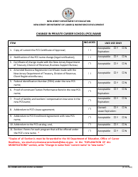 Document preview: Change in Private Career School (PCS) Name - New Jersey