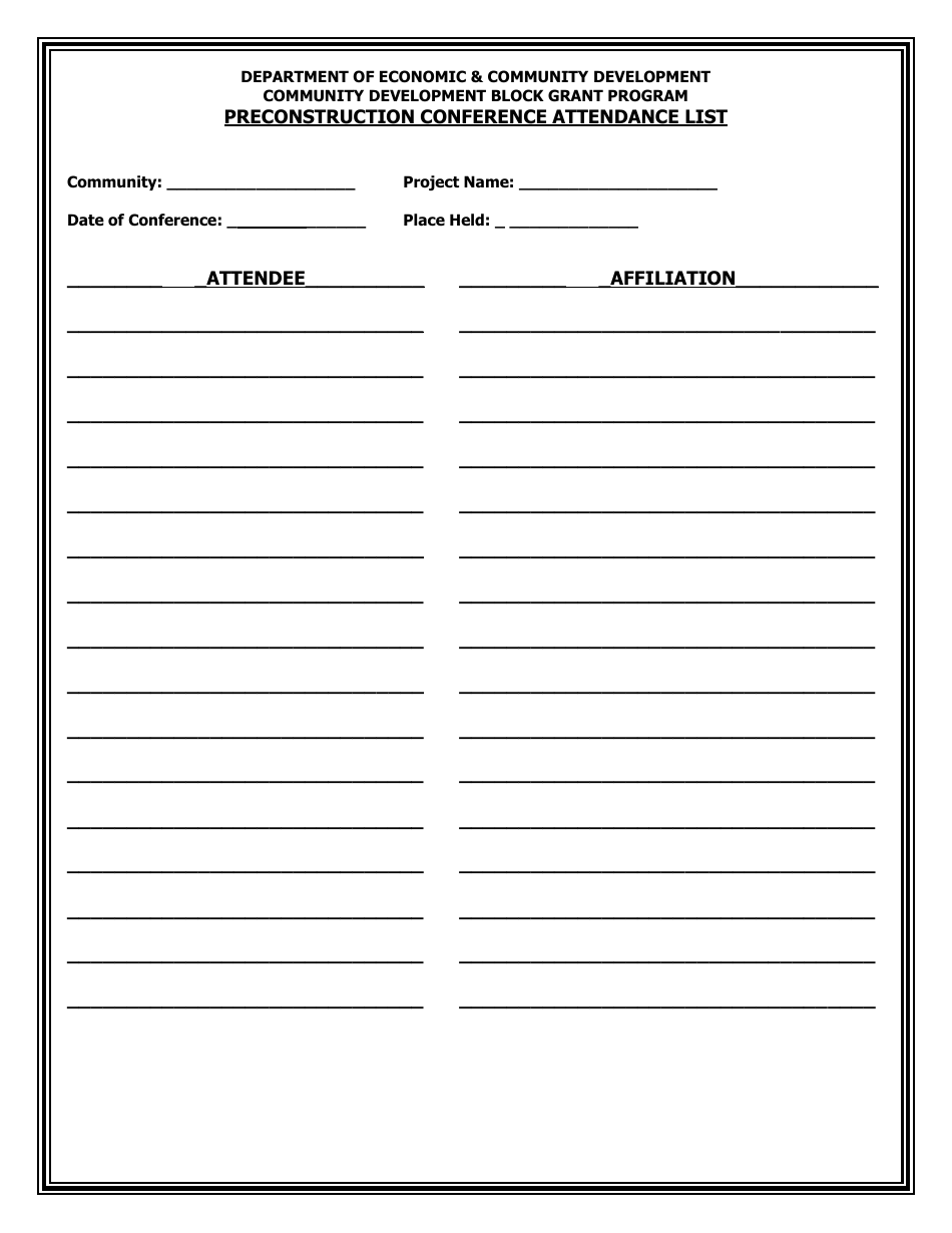 Pre-construction Conference Minutes - Community Development Block Grant Program - Maine, Page 3