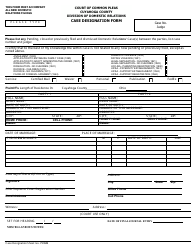 Document preview: Case Designation Form - Cuyahoga County, Ohio
