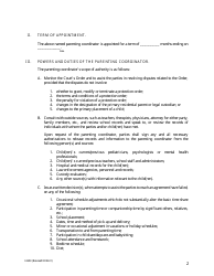 Form H603 Order Appointing Parenting Coordinator - Cuyahoga County, Ohio, Page 2