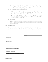 Form H603 Order Appointing Parenting Coordinator - Cuyahoga County, Ohio, Page 5