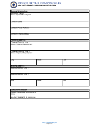 Document preview: New Procurement Card Company Setup Form - Massachusetts