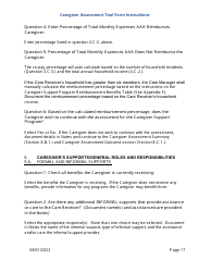 Instructions for Caregiver Assessment Tool (CAT) Form - Pennsylvania, Page 17