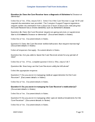 Instructions for Caregiver Assessment Tool (CAT) Form - Pennsylvania, Page 19