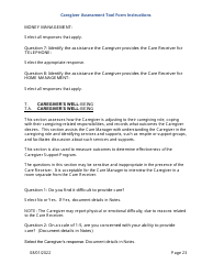 Instructions for Caregiver Assessment Tool (CAT) Form - Pennsylvania, Page 23