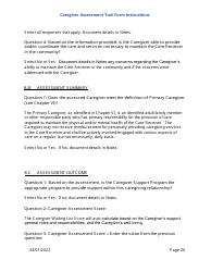 Instructions for Caregiver Assessment Tool (CAT) Form - Pennsylvania, Page 26